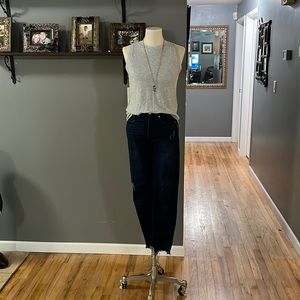 Banana Republic Factory shimmer trim tank size S gray